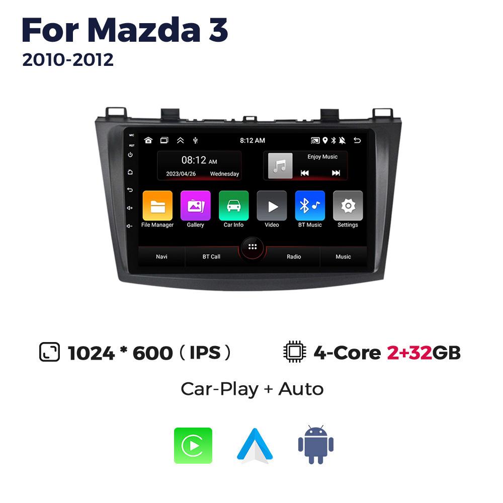 4Core Android Car Radio For Mazda 3 2010 2011 2012 2013 Multimedia Video Player GPS BT Carplay Auto Stereo 2din Head Unit Wifi