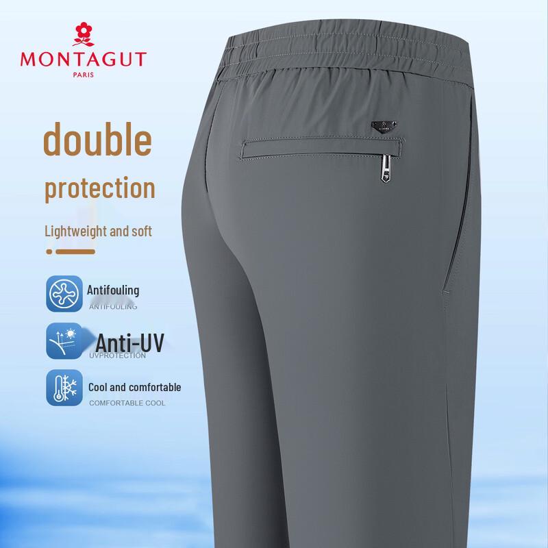 

MONTAGUT Men s Silky Straight-Leg Casual Pants with Stain & UV Protection 2XL