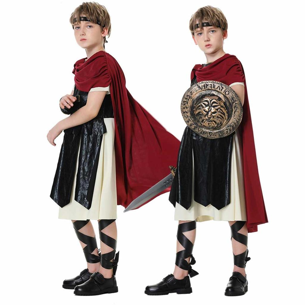 [monoii] Halloween Warrior Cosplay Kids Hero Costume Knight Outfit Swordsman Costume