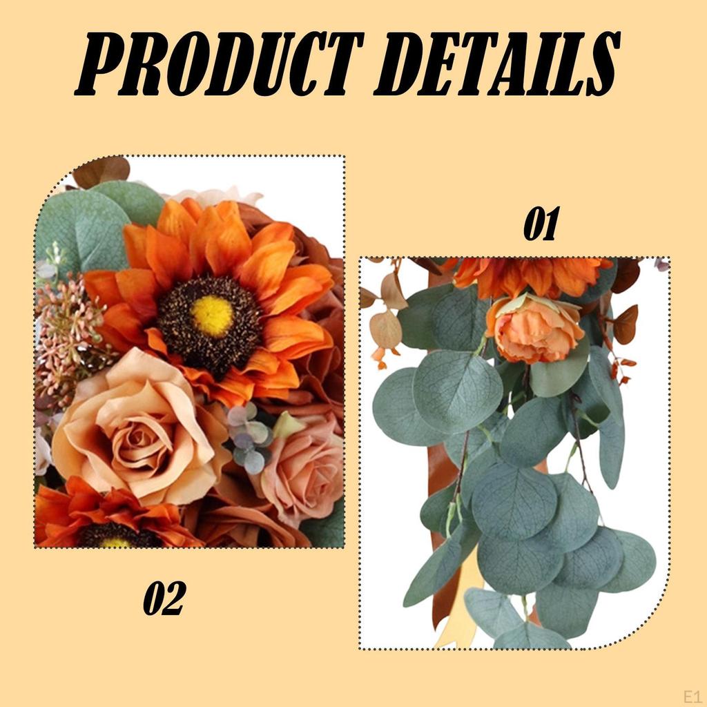 Artificial Waterfall Bridal Bouquet Holding Flower Ornament Wedding Bride for Party