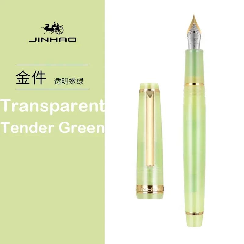 Jinhao 82 Fountain Pen Gold Trim Acrylic Barrel Fine Nib for Writing Calligraphy Signature School Office Supplies Stationery