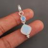 Milky Opal Gemstone 925 Sterling Silver Jewelry Handmade Pendant 1.60" For Gift PP-9-13