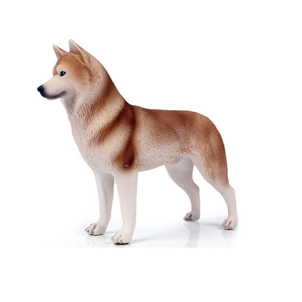 

Реалистичная фигурка хаски, игрушка, большая собака, настольное украшение, для детей, подарки на день рождения оранжевый