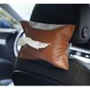 Premium Top Grain Leather Car Tissue Box Holder Dashboard Countertop Modern Minimalist Luxury Design With Auto-Rising