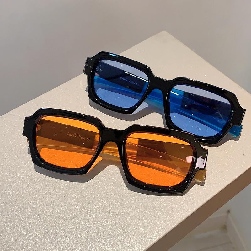 Vintage Square Luxury Brand Designer Big Frame Sunglasses Women For Men Trendy Sun Glasses Punk Hip Hop Candy Color Shades Uv400