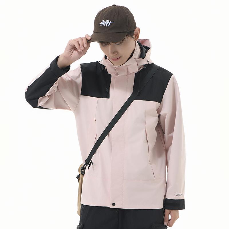 Men Color Blocking Splicing Women Assault Jacket Functional Pocket Outdoor Sports Style Unisex Hiking Jacket