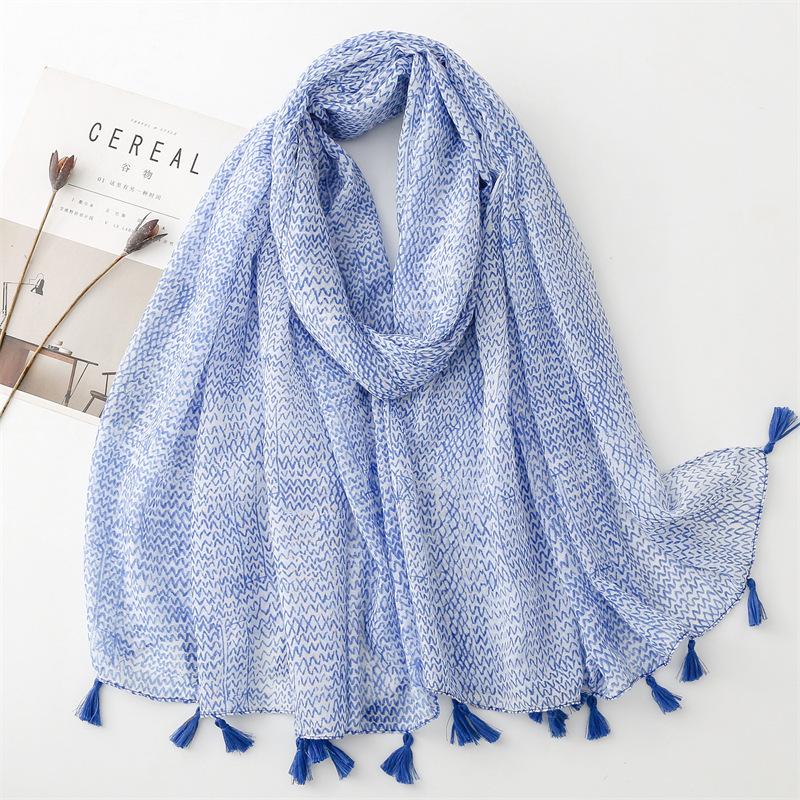 Thin Fashion Aztec Paisley Floral Tassel Viscose Shawl Scarf High Quality Wrap Pashmina Stole Bufandas Muslim Hijab 180*90Cm