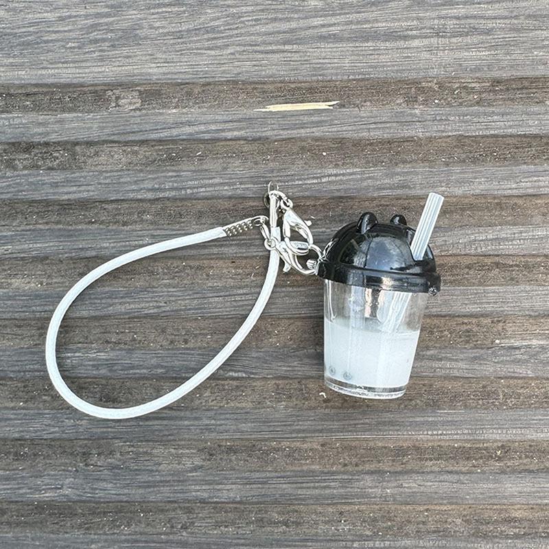 1 Piece 1:12 Dollhouse Mini Pearl Milk Tea Cup Model Pendant Diy Keychain Learning Scene Accessories Miniature Decoration