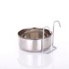 Cat Rabbit Stainless Steel Hang-on Puppy Water Drinker Dog Feeding Bowl Cage Cup Bird Feeder