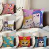 Cute Anime Pop Team Epic Pillow Case Anti-dustmite Pillowcase Invisible Zipper Silky Short Plush Sofa Cushion Cover