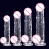 Erotinis minkštas želė dildo analinis užpakalio kištukas Realistiškas varpos stiprus siurbimo puodelis Dick sekso žaislai moterims