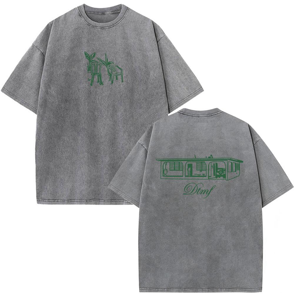 Vintage Washed Rapper Bad Bunny Debi Tirar Mas Fotos DTMF T Shirts Men Women Summer Clothing Fashion Hip Hop Tshirts Streetwear