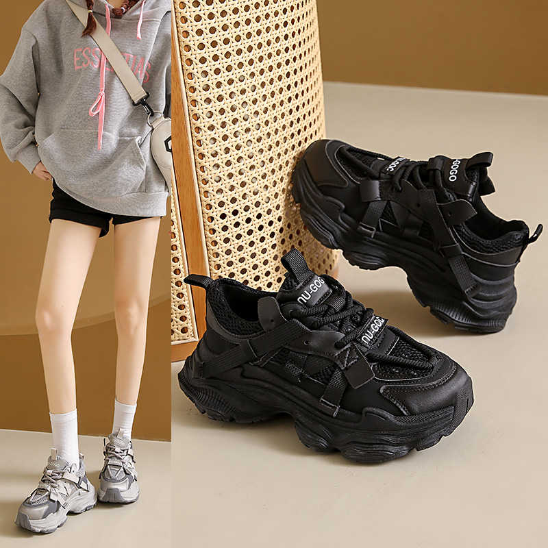 Fashion Thick Heeled Winter Shose Womans Vulcanize Teenage Fashion Sneakers Ladies Loafers Shoes Sports New Year's Street Trainners