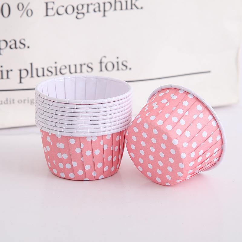 Roll Mouth Cup High Temperature Resistant 50 PCs Thick Baking Cup Baking Cups Medium Large Cake Gold and Silver Cake Paper Cups