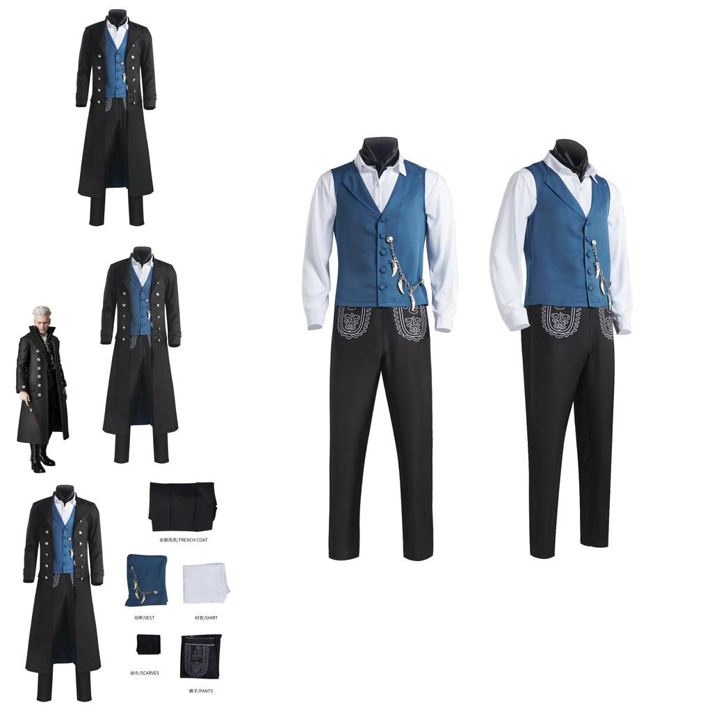 Enchanting Fantastic Beasts 3 Cosplay Costume For Johnny Depp's Grindelwald Character