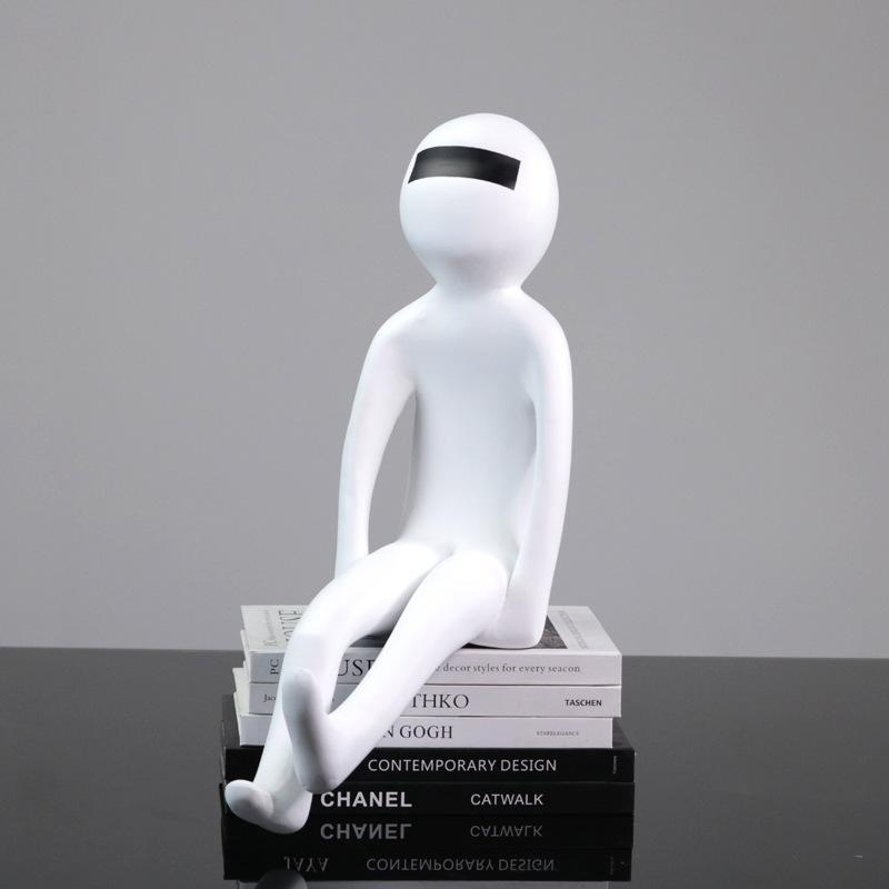 Modern Simple Cartoon Character Sculpture Ornaments Soft Decoration Sales Office Home Art Model Room Light Luxury Furnishings