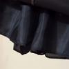 Plus Size Black Corduroy A-Line Midi Skirt for Autumn/Winter - Slimming, Versatile, and Bodycon Women's Clothing