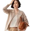 Korean Style Women's Loose Cashmere Cardigan with Zipper