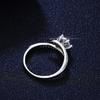 D Color 1ct Moissanite Diamond Ring for Women 925 Sterling Silver One Carat Cross Six Claw Ring Wedding Ring Proposal Diamond Ring Gift for Girlfriend