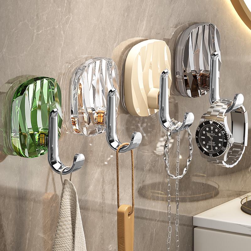 Traceless Strong Adhesive Hook – Punch-free Suction Cup for Backpacks, Coats, Keys, and Kitchen Use.