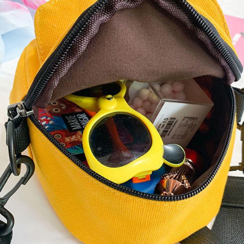 Solid Color Casual Crossbody Bag Zipper Small Messenger Bag Fashion Canvas Shoulder Bag  Student