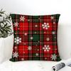 Snowflake-Themed Winter Home Decor Pictures Pillow Case Linen Pillow Case Sofa Home Decor Cushion Cover Cushion Cove