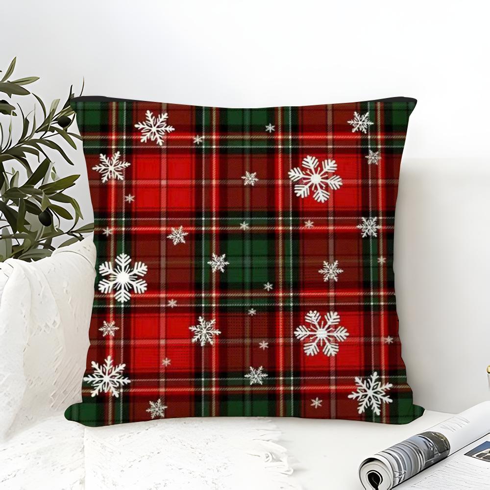 Snowflake-Themed Winter Home Decor Pictures Pillow Case Linen Pillow Case Sofa Home Decor Cushion Cover Cushion Cove
