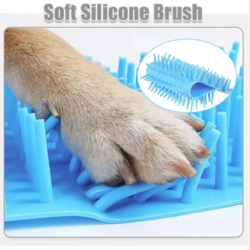 Portable Pet Paw Cleaner Soft Silicone Foot Washer with Cleaning Brush Dog Towel Bucket - Efficient Pet Cleaning Supplies