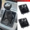 For VW Passat B6 2005-2010 Car Gear Shift Knob Lever With PU Leather Boot Cover Collar Case 5/6 Speed Car Stying Accessories