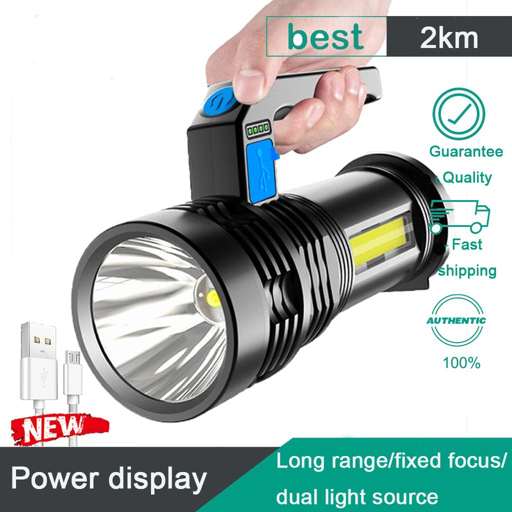 1km Long Distance Rechargeable Flashlight High Power Led Portable Lanterns Waterproof And Fall Proof Outdoor emergency Lighting