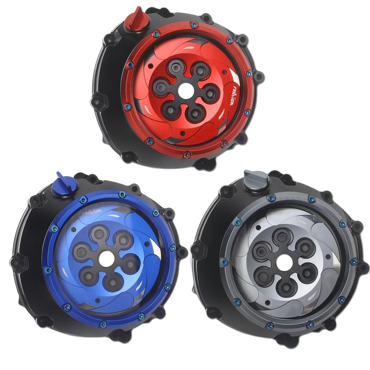 

Compatible with BMW S1000R/RR/XR and M1000RR (2009-2025) Modified Transparent Clutch Engine Side Cover. Gray S1000RR 09-18