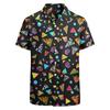 Summer Men's Holiday Lapel Camisa Fruit 3d Print Harajuku Hawaiian Shirts Fashion Unisex Clothes Beach Short Sleeve Blouses Tops