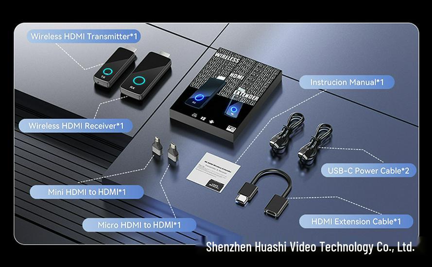 4K HDMI Wireless Extender - 30m Ultra HD Screen Mirroring Device with No Lag or Delay