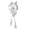 Women's High-End Light Luxury Butterfly Tassel Cross Necklace - Versatile Long Sweater Chain, European & American Autumn/Winter Accessory.