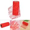 10 Yard   Wedding Party Decoration Table Runner Chair Sash Floral Lace Tulle Roll (Red)