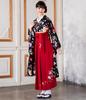 Graduation Ceremony Hakama Camellia Elementary School Japanese Graduation Undergarment with Half Collar Hakama Obi with Obi Pillow Waist Strap 5 Black