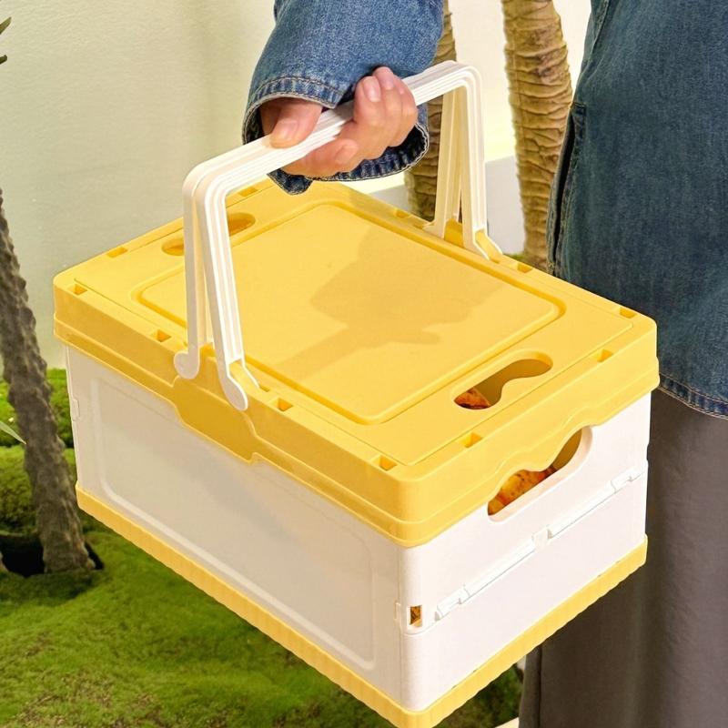 Waterproof Folding Container with Lid for Camping Home Use Outdoor Gear Storage Organiser for Small Spaces