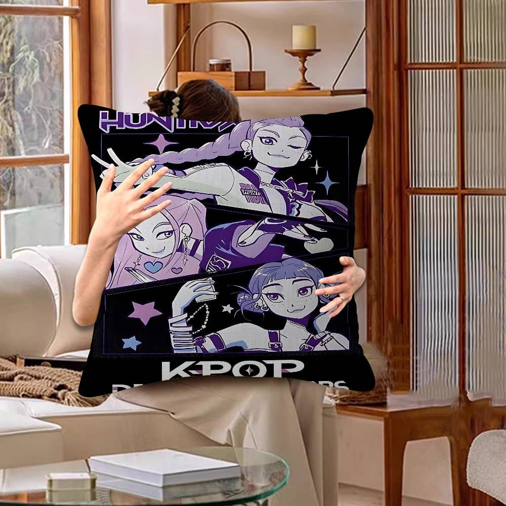 Movie Anime Kpop Style D-Demon H-Hunters Cushion Cover Pillowcase Upholstery Sofa Throw Pillow Home Decor Pillowcas
