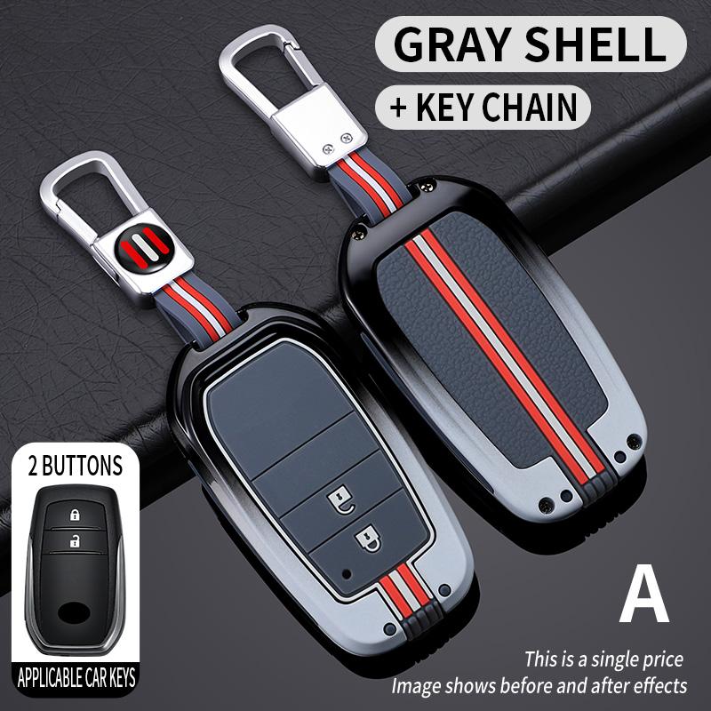 Zinc Alloy Car Key Cover Case For Toyota RAV4 Highland Coralla Hilux Fortuner Land Cruiser Camry Crown Keychain Accessories