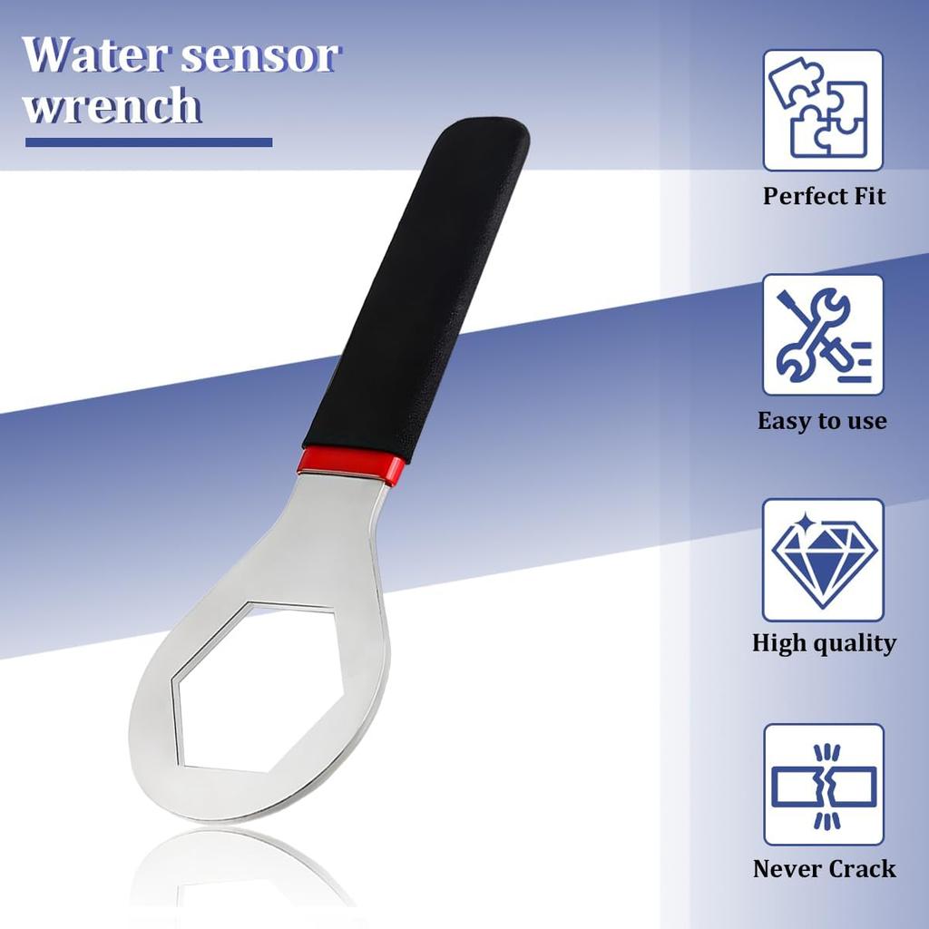 Car 6-Point Water Sensor Wrench, Automotive Fuel Water Sensor Removal Tool, Vehicle Oil Fuel Filter Wrench, Compatible with 2013-2017 Ram Trucks with