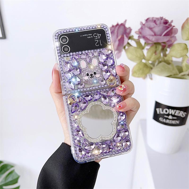 Applicable to Samsung S24U mobile phone case stylish and simple S23P rhinestone mirror note20 luxury 14A55A73 new model