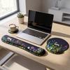 3Pcs/Set Comfortable Keyboard Wrist Rest Set Soft Non-Slip Base Mouse Wrist Support Pad Coaster with Wrist Rest