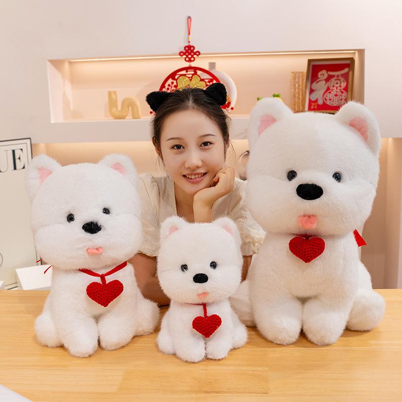 Love puppy dog doll plush toy west highland doll girl soothing rag doll birthday gift