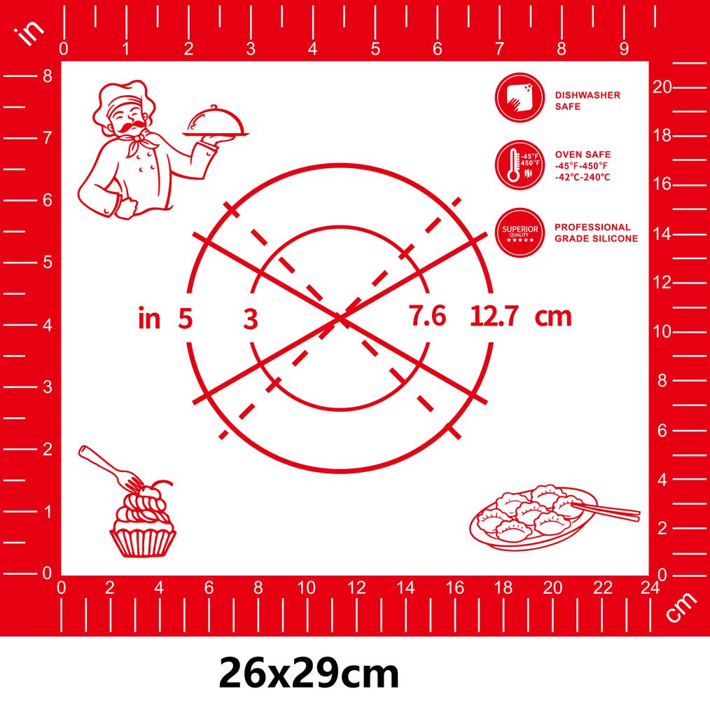 Silicone Baking Mat Non Stick Non Slip Kneading Dough Mat Pizza Cake Sheet Liner Kitchen Cooking Bakeware Table Mats Pastry Tool