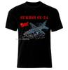 Russia USSR Jet Airplane SU-24 Fighter Aircraft Blueprint Oversized T-shirt Summer Cotton Tshirt Unisex Tops Tees Men's Cloth...