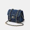 New Fatty Fang Denim Shoulder Bag Rhombus Chain Small Square Bag Red Packet Women's Tide Mini Versatile