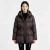 Autumn and winter new waist hooded down jacket women's short fashion and thin temperament white duck down warm jacket tide
