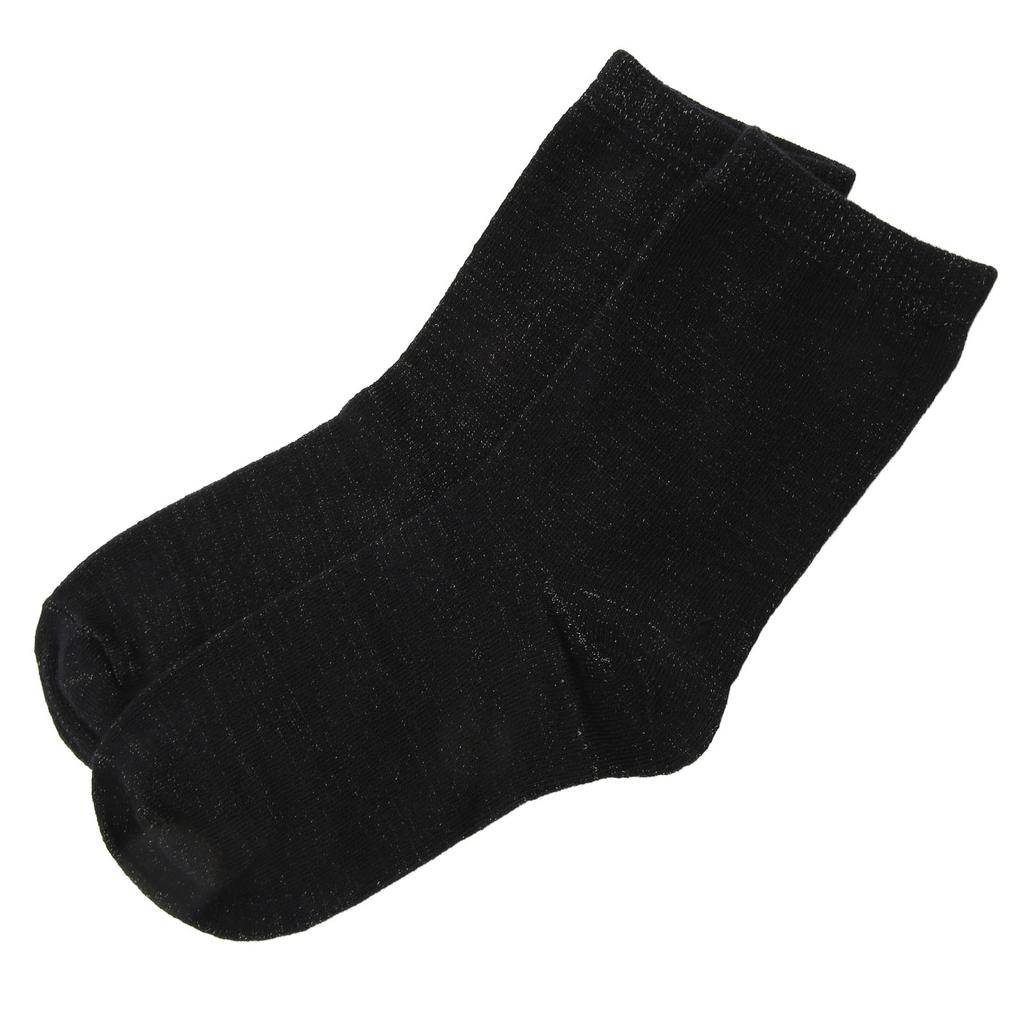 Deodorant Sock Breathable Silver Fiber Ribbed Elastic Odor Resistant Sock for Sweaty Feet Black