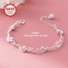925 Sterling Silver Daisy Bracelet Fashionable Floral Design with Pendant Ideal Gift