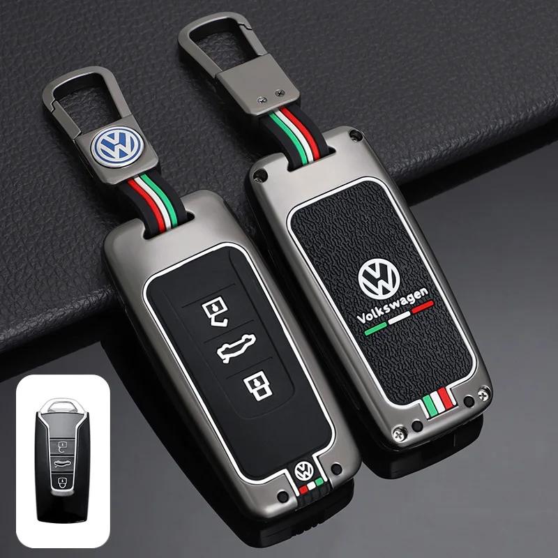 

VW GTI GOLF 2026 Hot For VW VOLKSWAGEN Zinc Alloy+Silicone Car Key Bag Smart Remote Keychain For Volkswagen VW Touareg 2018 2019